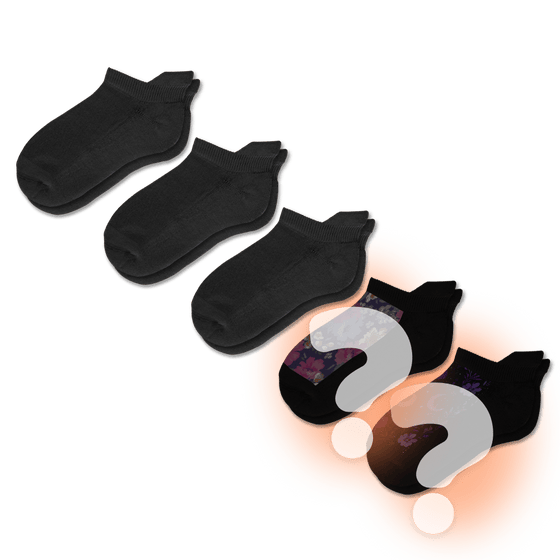 Viasox Black & Mystery Ankle Socks Bundle 5-Pack front view