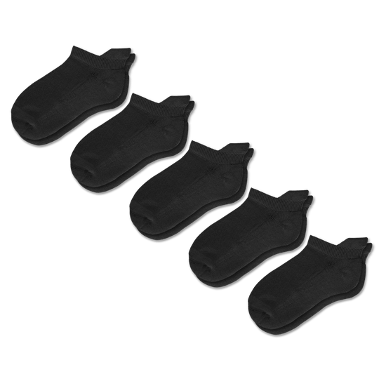 Black Ankle Compression Socks 5-Pack Bundle