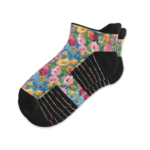 Viasox Wildflower Ankle Compression Socks front view