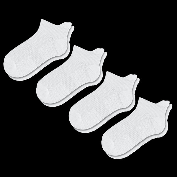White Ankle Compression Socks Bundle 4-Pack
