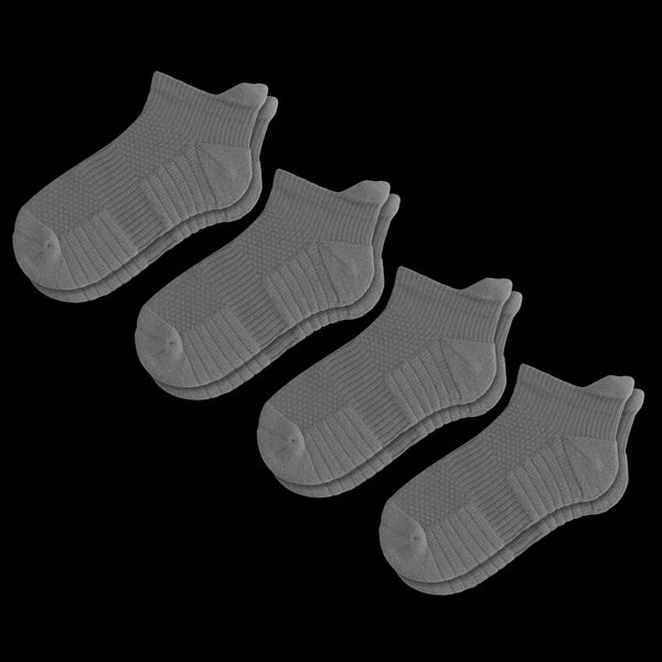 Gray Ankle Compression Socks Bundle 4-Pack