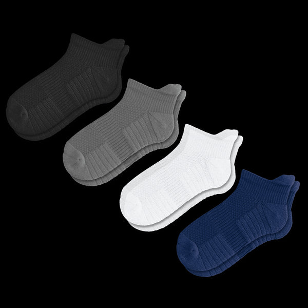 Solids Ankle Compression Socks Bundle 4-Pack