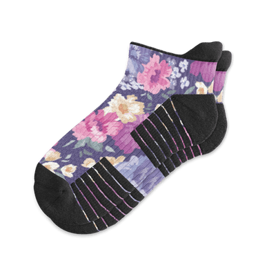 Viasox Floral Ankle Compression Socks front view