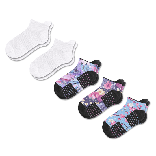 Blooming Brights Ankle Compression Socks 5-Pack Bundle