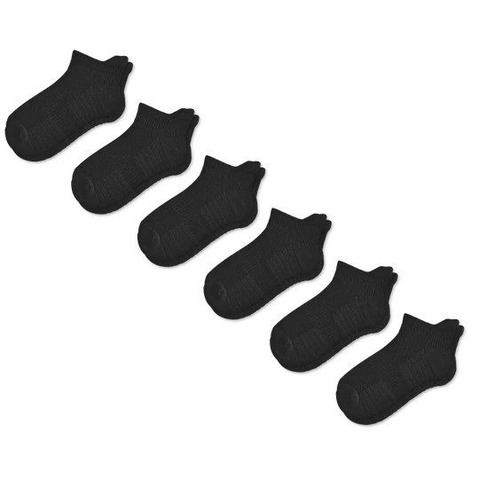 Black Ankle Compression Socks Bundle 6-Pack