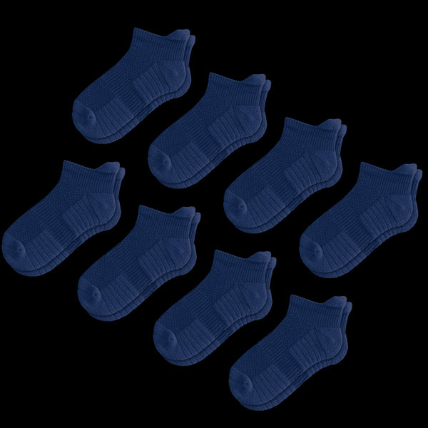 Navy Blue Ankle Compression Socks Bundle 8-Pack