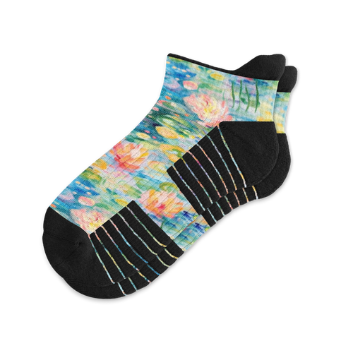 Viasox Pastel Pond Ankle Compression Socks front view