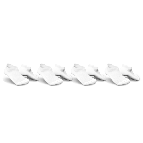 4 pairs white color ankle socks
