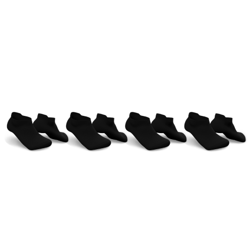 Black ankle socks 4-pack