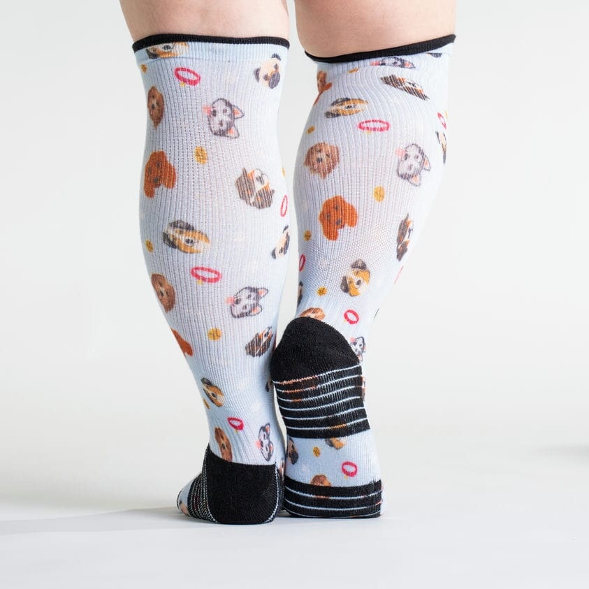 Dog print compression socks for diabetics