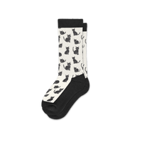 Viasox Black Meows EasyStretch Socks side view