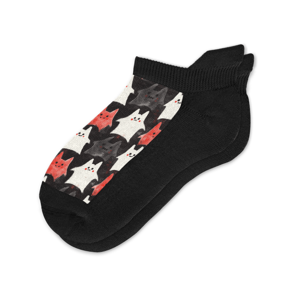 Boo Kitties Ankle Socks