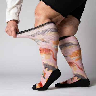Viasox Cats in Boxes EasyStretch™ Socks alternate view