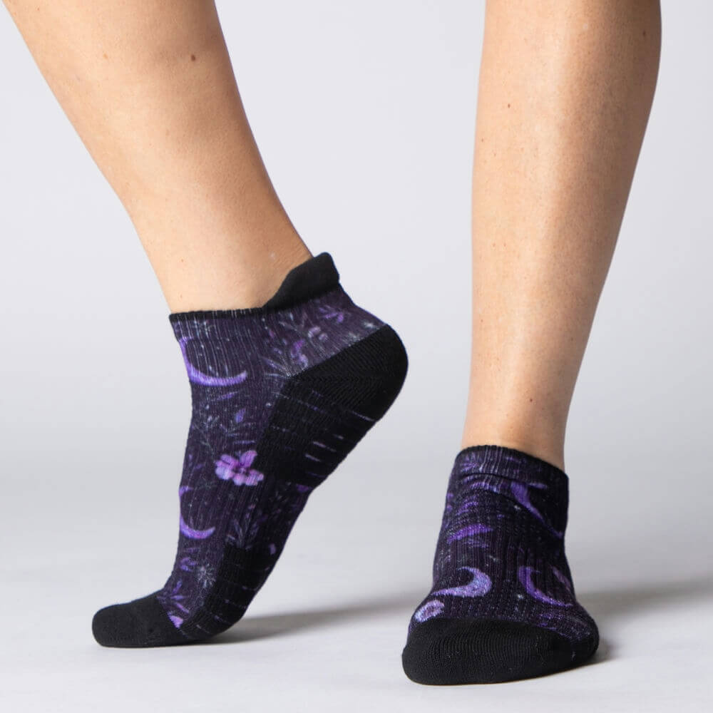 Purple Moon Ankle Compression Socks by Viasox for All-Day Comfort