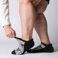 Viasox Ruff Life Ankle Socks Side View With Stretch