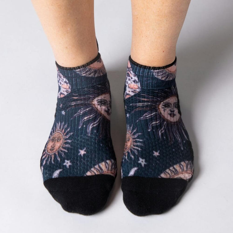 Celestial Moon Ankle Compression Socks