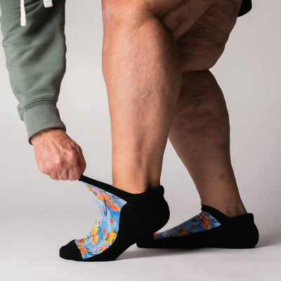 Viasox Spring Showers Ankle Socks detail close-up