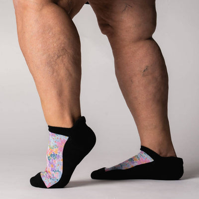 Viasox Bouquet Ankle Socks stretched display
