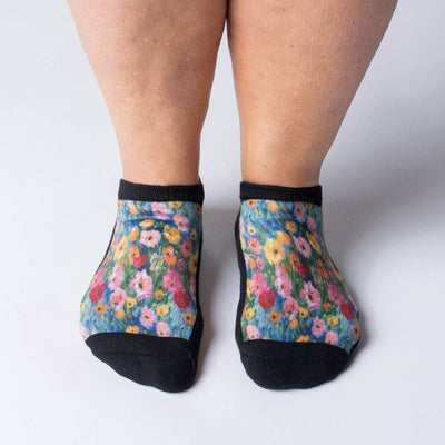 Viasox Wildflower Ankle Socks side view
