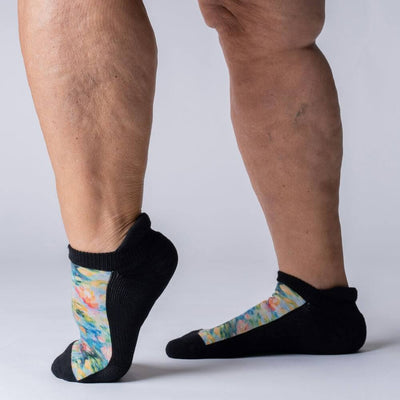 Viasox Pastel Pond Ankle Socks stretched display