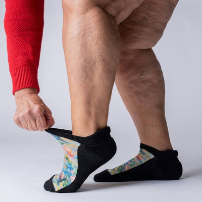 Viasox Pastel Pond Ankle Socks detail close-up