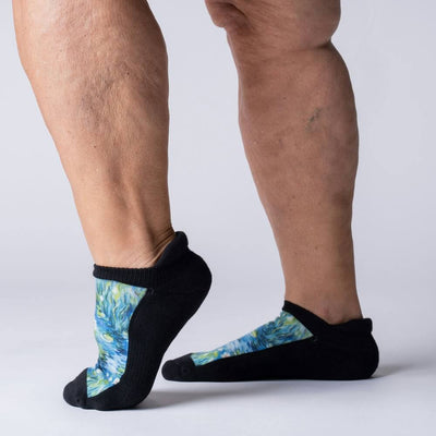 Viasox Water Lily Ankle Socks stretched display