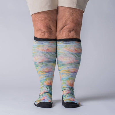 Viasox Pastel Pond EasyStretch™ Socks stretched display