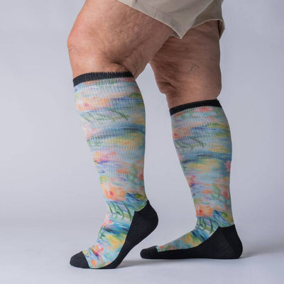 Viasox Pastel Pond EasyStretch™ Socks detail close-up