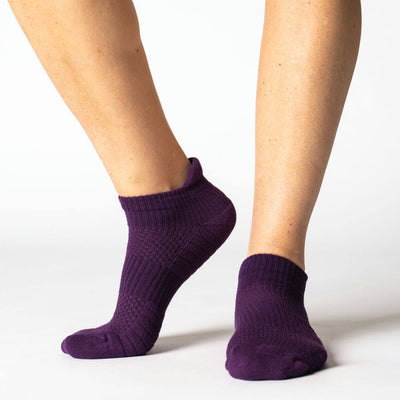 Viasox Royal Purple Ankle Compression Socks detail close-up
