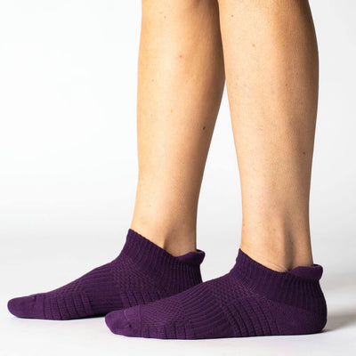 Viasox Royal Purple Ankle Compression Socks stretched display