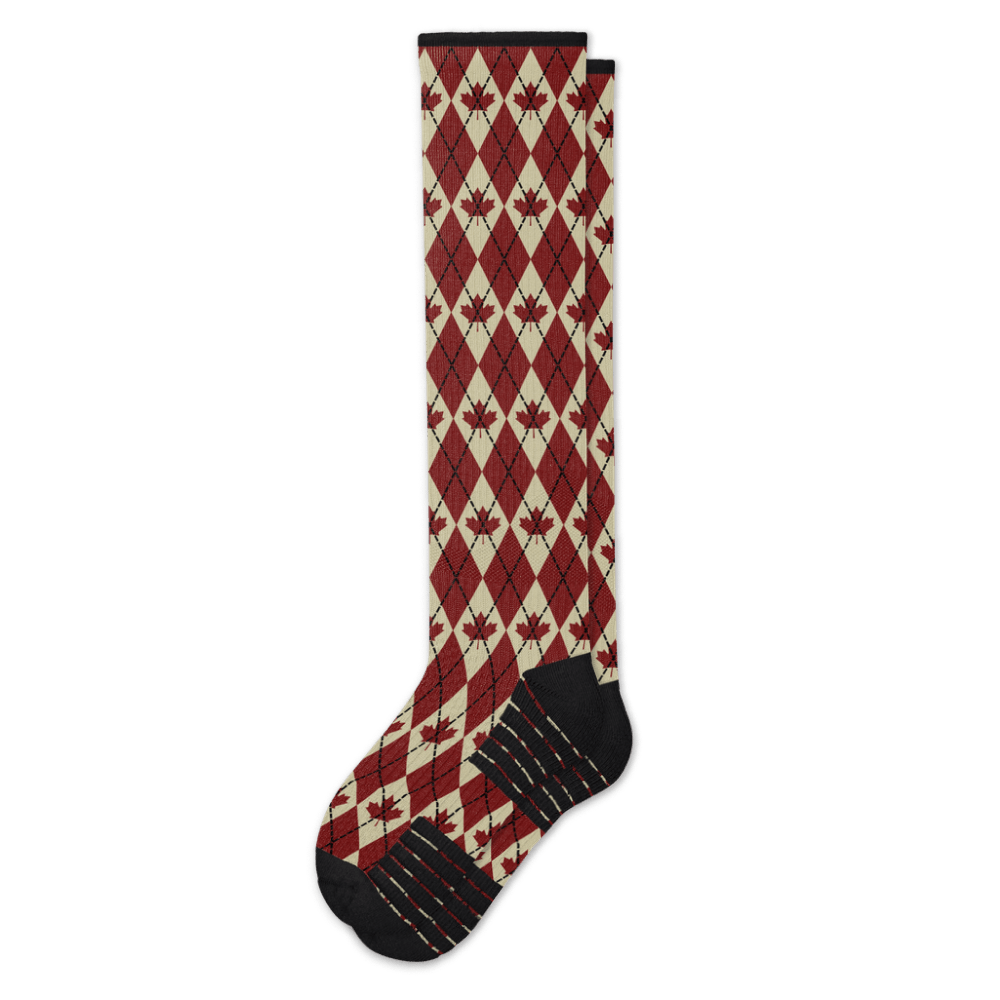 Canadian Argyle Compression Socks