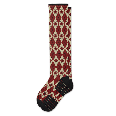 Canadian Argyle Compression Socks