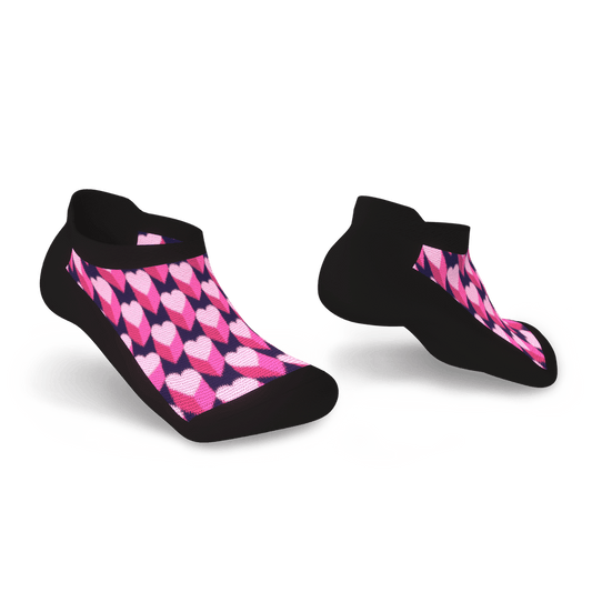 Candy Hearts Diabetic Ankle Socks
