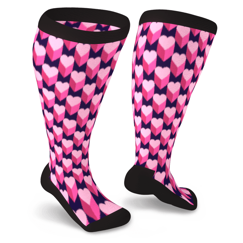 Candy Hearts Non-Binding Diabetic Socks
