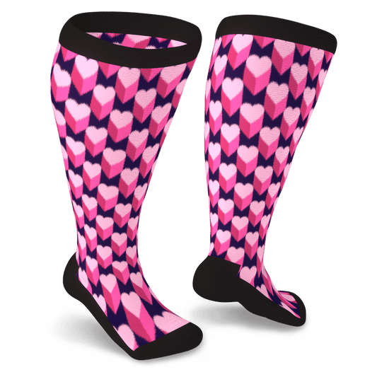 Candy Hearts Non-Binding Diabetic Socks