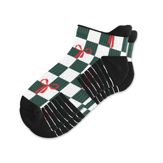 Checks & Bows Ankle Compression Socks