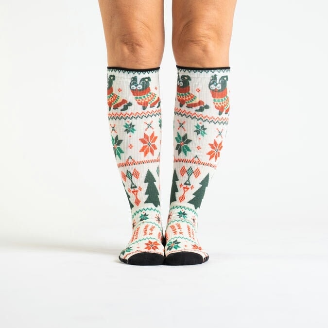 Compression pug Christmas socks