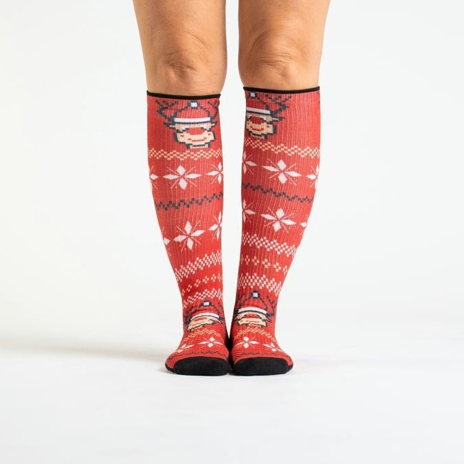 Compression rudolph Christmas socks