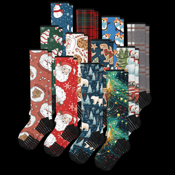 All New Patterns Compression Socks Bundle 12-Pack