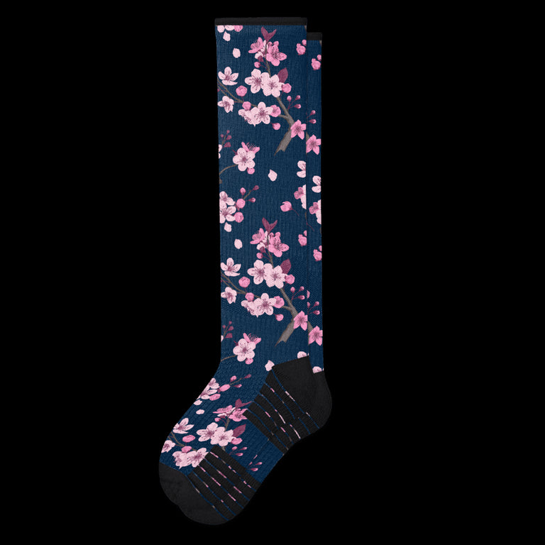 Midnight Blossoms Compression Socks