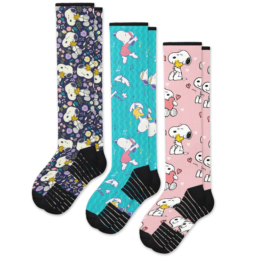 Happy Socks Snoopy 3-Pack - Gentle Compression | Viasox