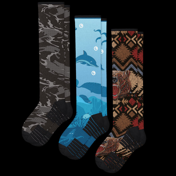 Wild Depths Compression Socks Bundle 3-Pack