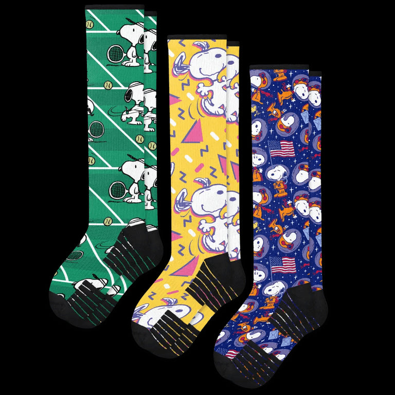 Snoopy Adventure Compression Socks Bundle 3-Pack