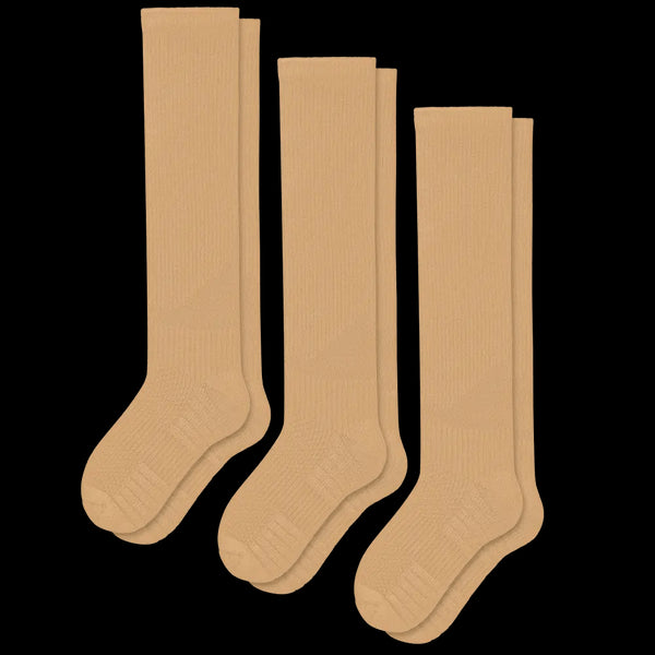 Tan Compression Socks Bundle 3-Pack