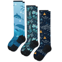 Marine Compression Socks 3-Pack Bundle From Viasox Flat View