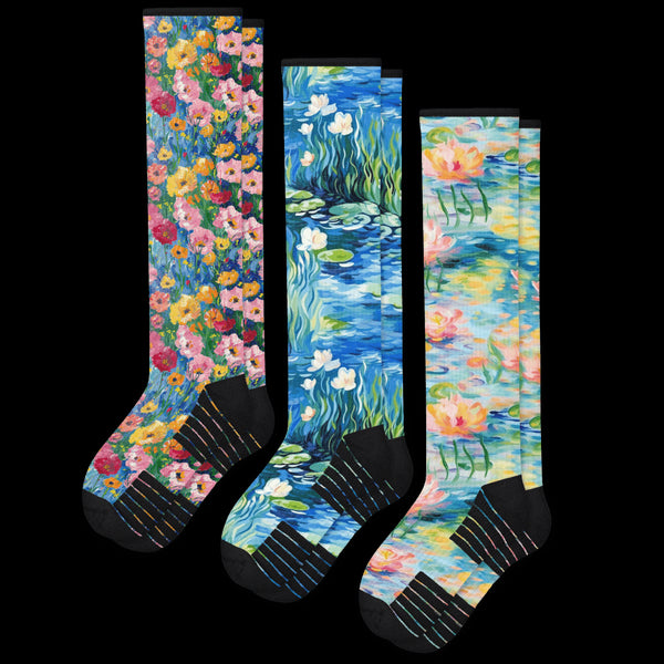 Brushstrokes Compression Socks 3-Pack Bundle