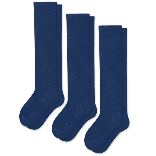 Navy Blue Compression Socks Bundle 3-Pack
