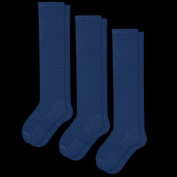 Navy Blue Compression Socks Bundle 3-Pack