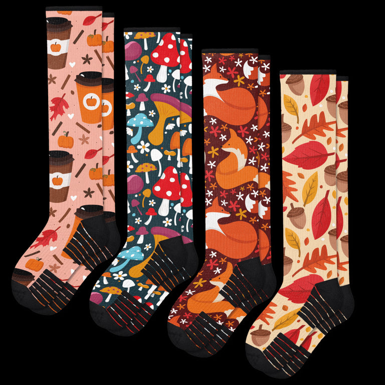 Autumn Compression Socks Bundle 4-Pack