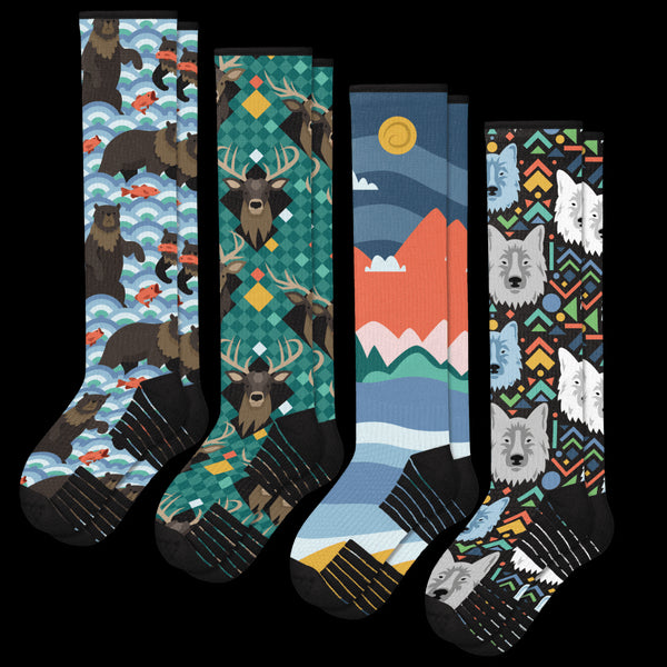 Wilderness Compression Socks Bundle 4-Pack